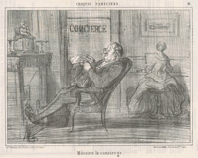 kapıcı Mossie by Honoré Daumier