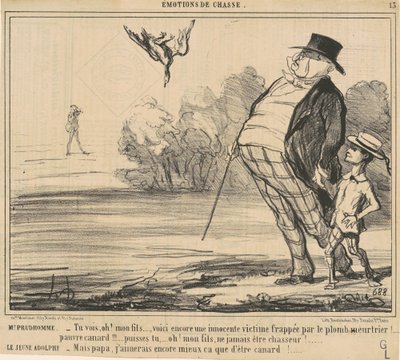 Bay Prudhomme. Görüyorsun, Ah! Oğlum ... by Honoré Daumier