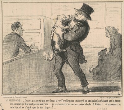 Bay Prudhomme...kendimi yapacak olan ben değilim... by Honoré Daumier