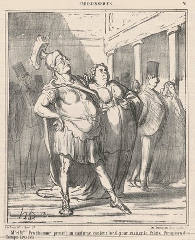 Bay ve Bayan Prudhomme... by Honoré Daumier