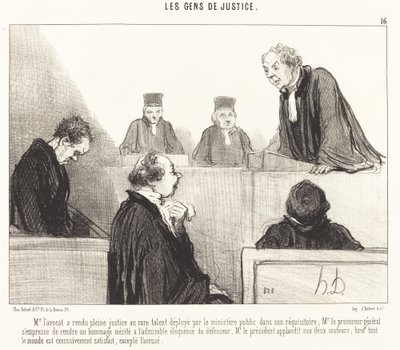 Bay Avukat tam adaleti yerine getirdi... by Honoré Daumier