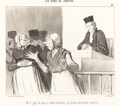 Sayın sulh hakimi kararını verdi... by Honoré Daumier