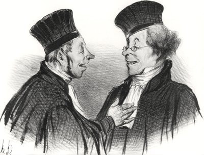 Sevgilim! Bayıldın... takdire şayan. Gerçekten kalıcı bir izlenim bıraktı!, 1838. by Honoré Daumier