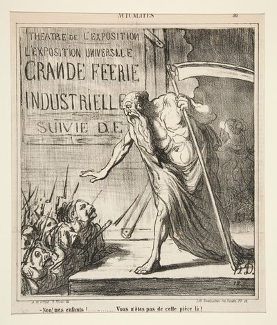 Hayır! benim çocuklarım! by Honoré Daumier