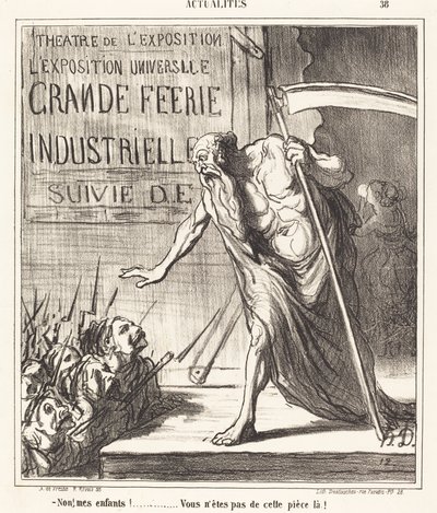 Hayır... sen o odadan değilsin! by Honoré Daumier