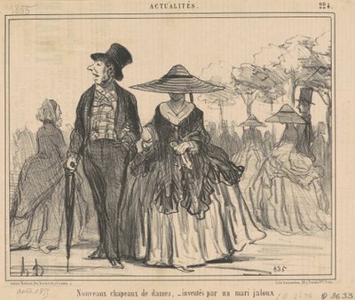 Yeni bayan şapkaları... by Honoré Daumier
