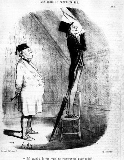 Ah! Manzaraya gelince, buradan daha iyisini bulamayacaksınız!... , Honore Daumier