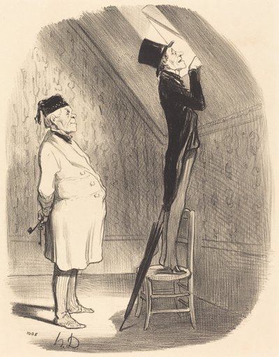 Ey! manzaraya gelince, buradan daha iyisini bulamazsınız! by Honoré Daumier