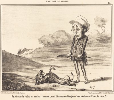 Köpek insanın dostudur derler... by Honoré Daumier