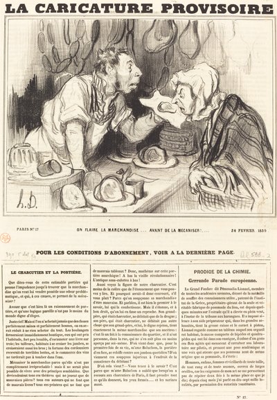 Malların kokusunu alırız... onları makineleştirmeden önce!... by Honoré Daumier