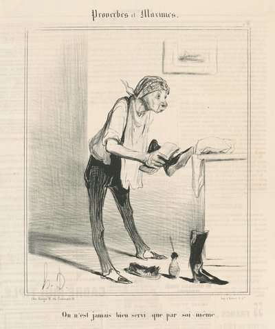 Kendimiz dışında asla iyi hizmet edilmeyiz by Honoré Daumier