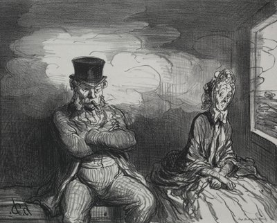 Trende: Hoş Bir Yoldaş, 1862. by Honoré Daumier