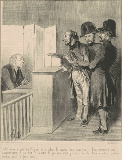 Suçüstü yakalandın... by Honoré Daumier