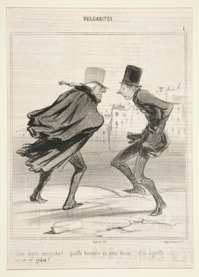On Bir Derece Santigrat! by Honoré Daumier