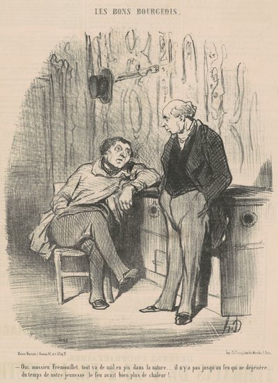 Evet, Mossieu Fremoillet, her şey kötüye gidiyor... by Honoré Daumier