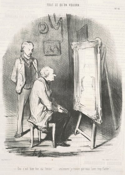Evet öyle, merhum karım! ... by Honoré Daumier