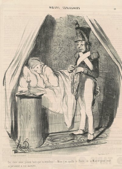 Evet sevgili dostum, istediğin kadar kıskanç!... by Honoré Daumier