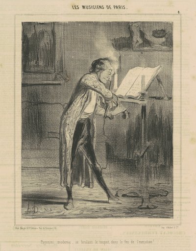 Paganini modern... by Honoré Daumier