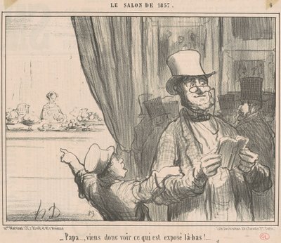 Baba... o yüzden gel ve ne olduğunu gör... by Honoré Daumier