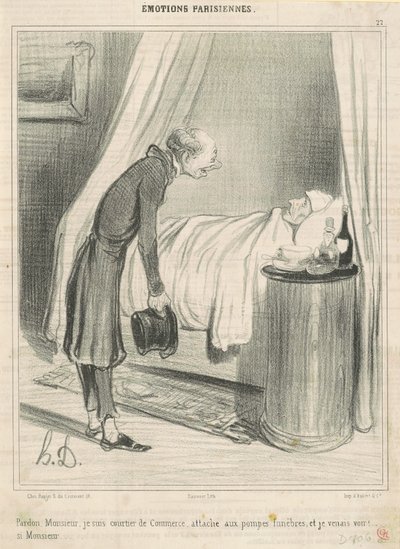 Üzgünüm...Ben bir ticaret komisyoncusuyum... by Honoré Daumier