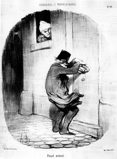 Gece yarısını geçti. Honore Daumier