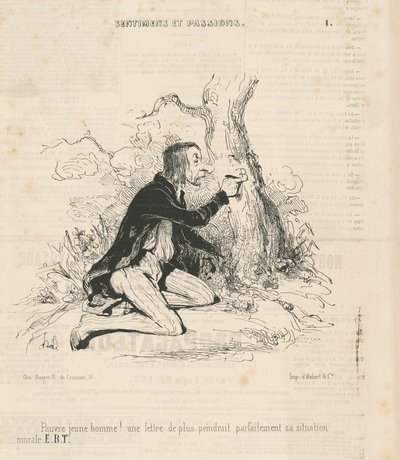 Zavallı genç adam! by Honoré Daumier