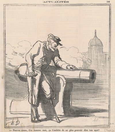 Zavallı yaşlı! Sen de benim gibisin... by Honoré Daumier