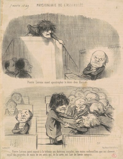 Pierre Leroux Cesur kesme işareti... by Honoré Daumier