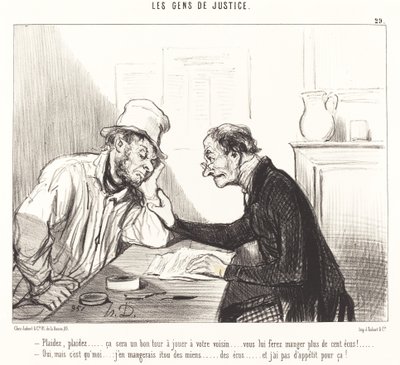 Yalvarırım... oynamak için iyi bir numara olacak... by Honoré Daumier