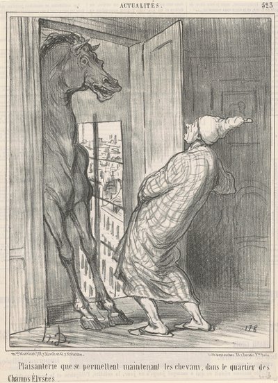 Birbirine izin veren şaka... by Honoré Daumier