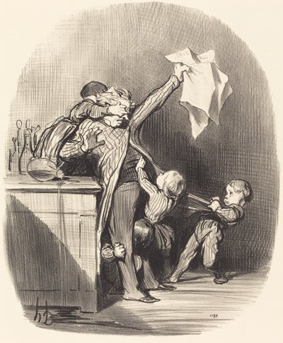 babalığın zevkleri by Honoré Daumier