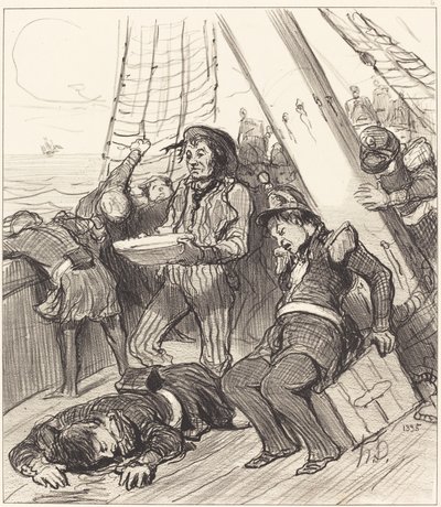 Düşünmeyen birkaç Ulusal Muhafız... by Honoré Daumier