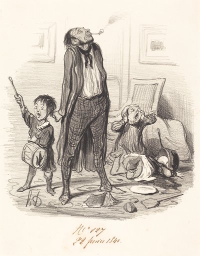 Bir eklog oluşturan klasik şair... by Honoré Daumier