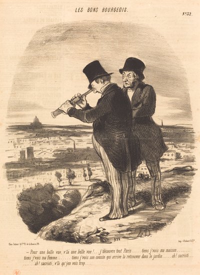 Güzel bir manzara için, işte güzel bir manzara!... by Honoré Daumier
