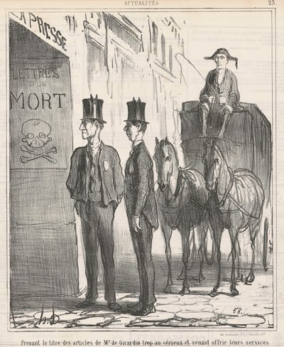 Bay de Girardin unvanını fazla ciddiye almak... by Honoré Daumier