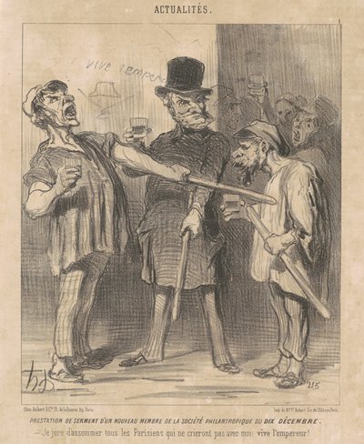 Aralık ayının onuncu üyesinin ... bir üyesinin ... menfaati ... by Honoré Daumier