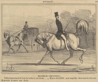 binicilik ilerleme by Honoré Daumier
