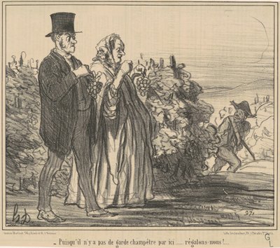 Köy korucusu olmadığı için... by Honoré Daumier