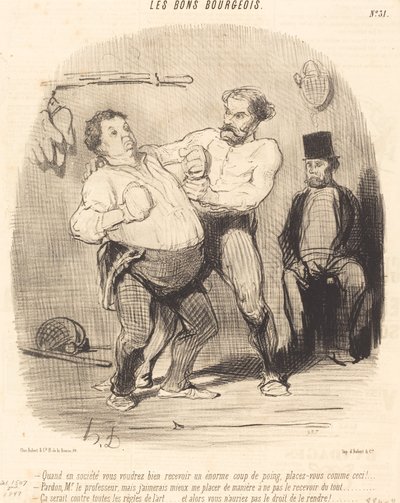 Toplumda bir darbe almak istediğinizde... by Honoré Daumier
