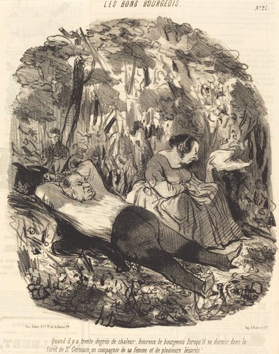 Otuz derece sıcakken... by Honoré Daumier