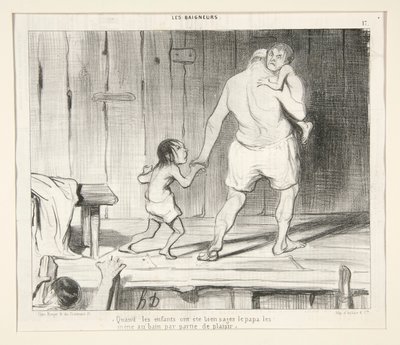Çocuklara iyi davranıldığında by Honoré Daumier