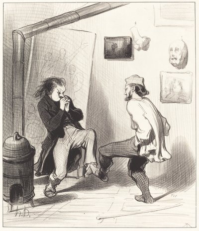 Son şövalesini yaktığımızda! by Honoré Daumier
