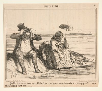 Adelaide, gelip geçmek için ne gibi bir fikrin vardı? by Honoré Daumier