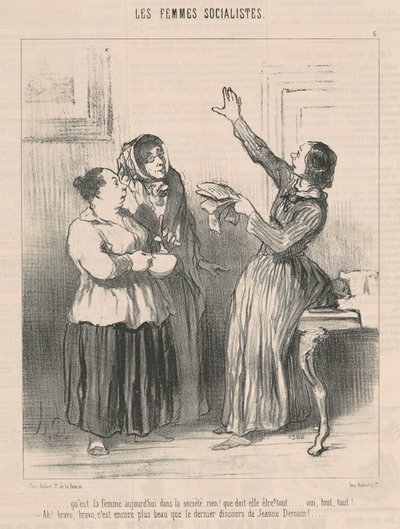 Bugün toplumda kadın nedir... by Honoré Daumier