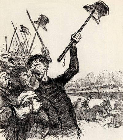 Ratapoil ve ekibi: Yaşasın İmparator!, 1851. by Honoré Daumier