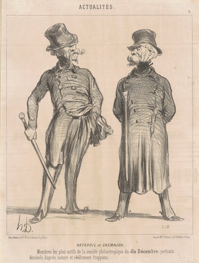 Ratapoil ve Casmajou by Honoré Daumier
