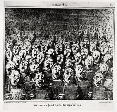 Orpheonistlerin büyük festivalinin anılması. Illustration d