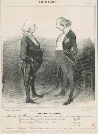 Hesaplaşma puanları by Honoré Daumier