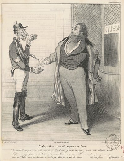 Robert Macaire bankacı ve jüri üyesi by Honoré Daumier