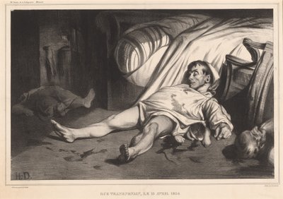 Rue Transnonain, 15 Nisan 1834 by Honoré Daumier